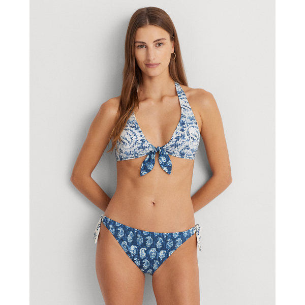 Print Side-Tie Hipster Bikini Bottom