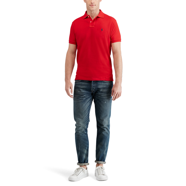 Polo ajust&eacute; en coton piqu&eacute; Polo Ralph Lauren en Rouge RL 2