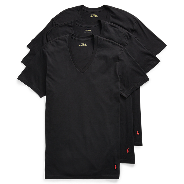 Black Classic V-Neck 3-Pack Polo Ralph Lauren 1