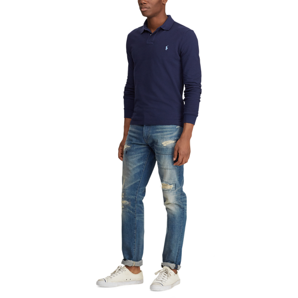 Newport Navy Custom Slim Cotton Mesh Polo Polo Ralph Lauren 3