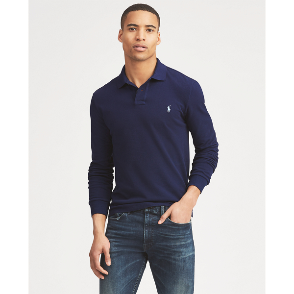 Newport Navy Custom Slim Cotton Mesh Polo Polo Ralph Lauren 1