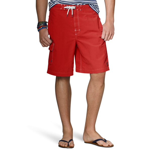 RL 2000 Red 9" Solid Kailua Swim Trunk Polo Ralph Lauren 1