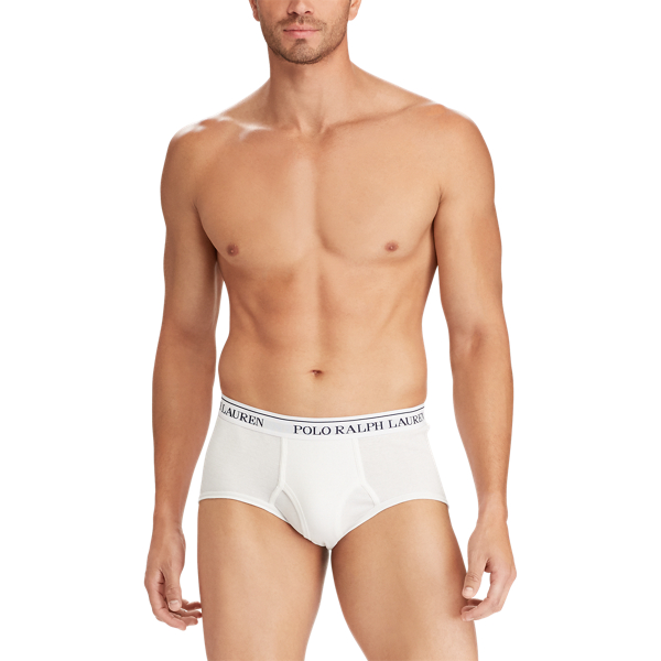 White Cotton Wicking Mid-Rise Brief 2-Pack Big & Tall 2
