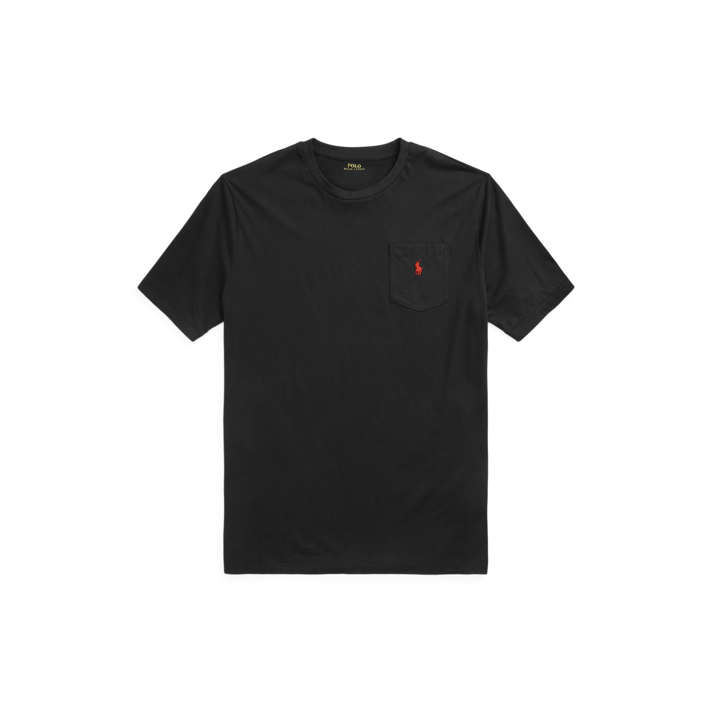 Мужская футболка Ralph Lauren Jersey Pocket, цвет: Чёрный — фото 5