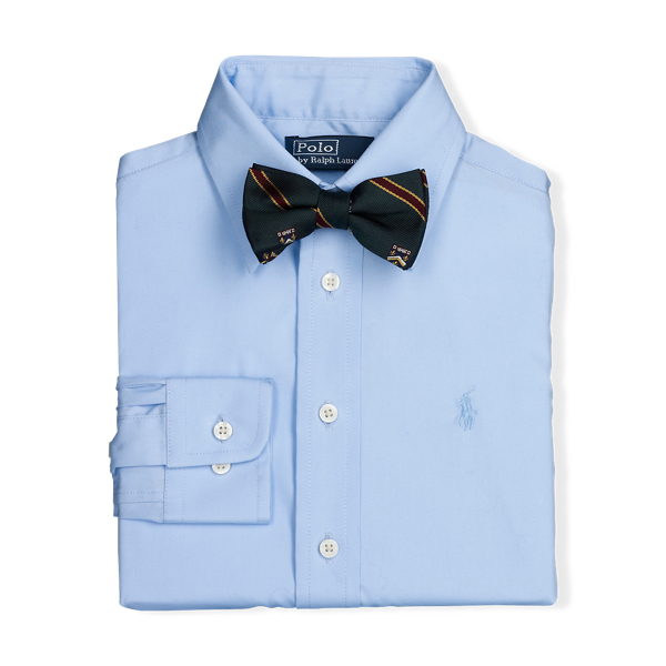 Elite Blue Lowell Cotton Dress Shirt Boys 2-7 2