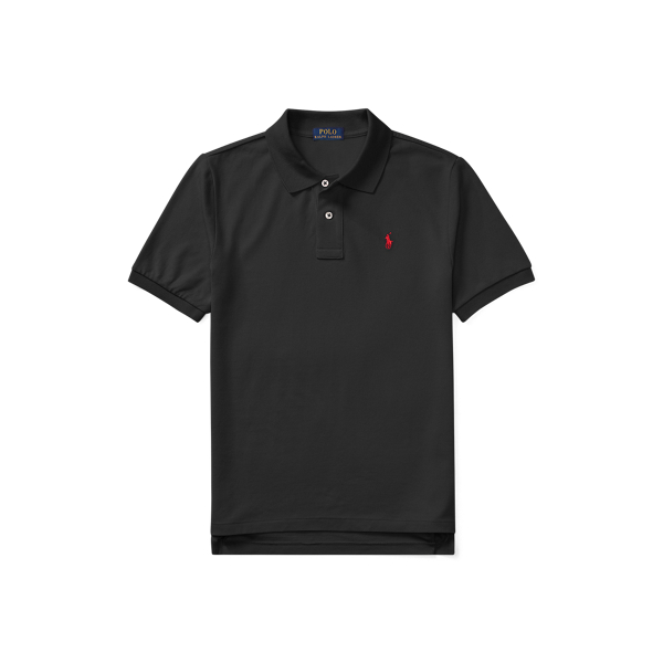 Black The Iconic Mesh Polo Shirt Boys 8-20 for back to school 1