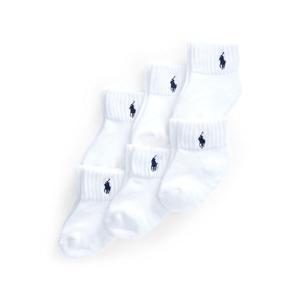White Sport Quarter Sock 6-Pack Baby 1