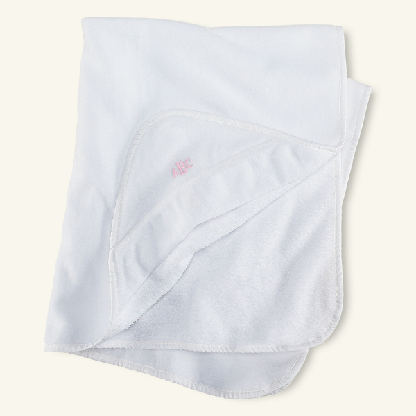White Terry Hooded Towel & Mitt Set Baby 2