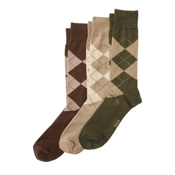 Olive Argyle Sock 3-Pack Big & Tall 1