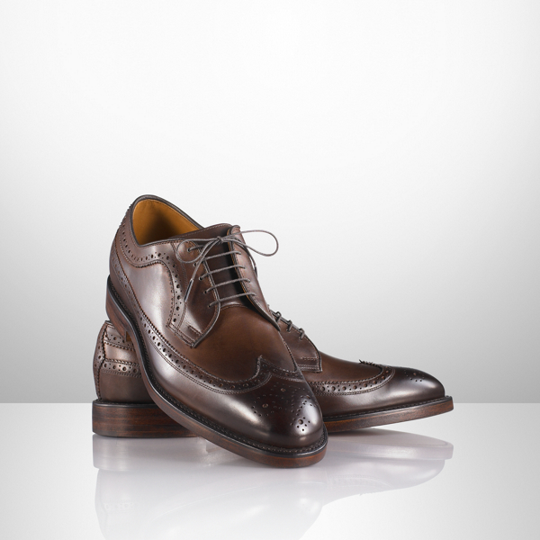 Brown Sanderson Burnished Wingtip Purple Label 1