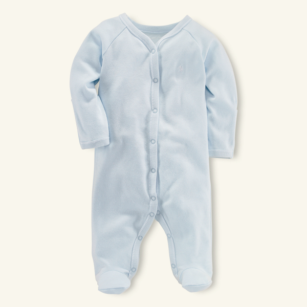 Pearl Blue Solid Coverall Baby Boy 1