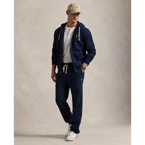 Мужское худи Ralph Lauren Fleece Full-Zip, цвет: Тёмно-синий
