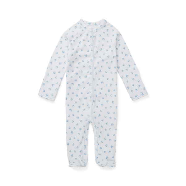 Block-Print Cotton Coverall Baby Girl 1