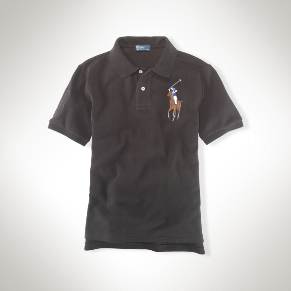 Polo Black Multicolored Big Pony Polo Boys 8-20 2