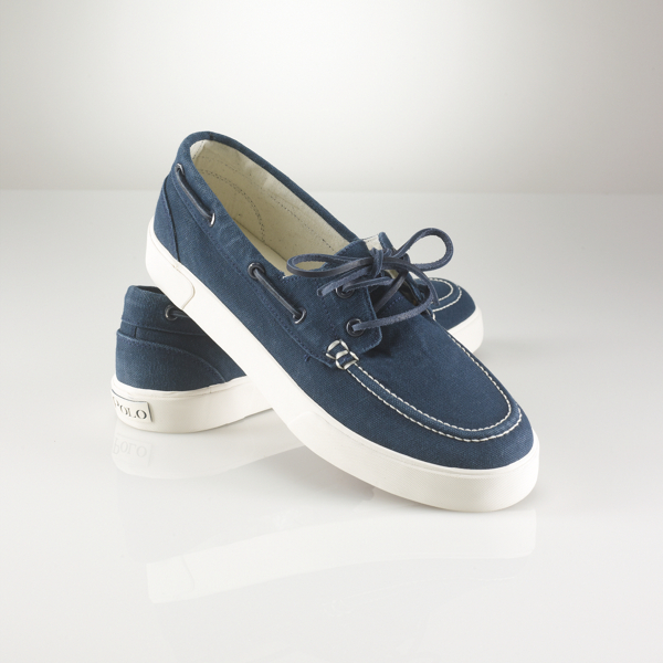 Navy/Cream Sander Faded Boat Shoe Polo Ralph Lauren 1