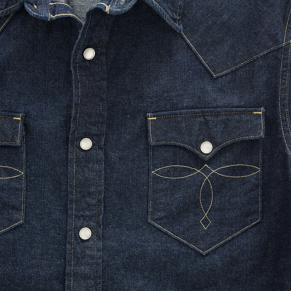 Slim Fit Denim Western Shirt