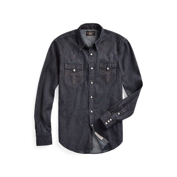 Slim Fit Denim Western Shirt