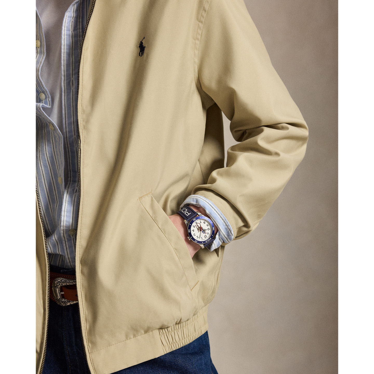 Мужская куртка Ralph Lauren Bi-Swing, цвет: Хаки — фото 4