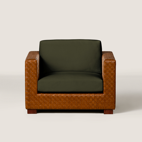 Fauteuil Longbranch en cuir tiss&eacute;
