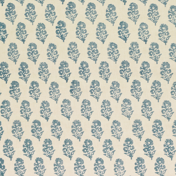 Allie Blockprint Swatch: Chambray