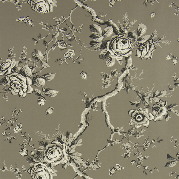 Ashfield Floral Swatch: Gunmetal