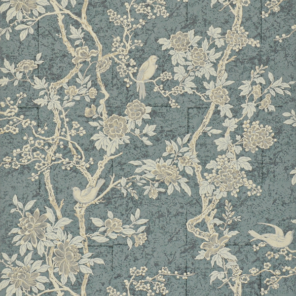 Marlowe Floral Swatch: Slate