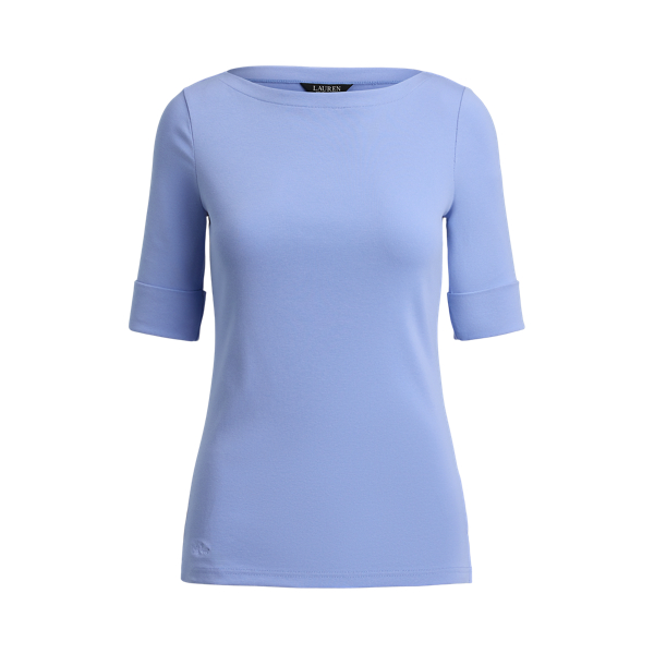 T-Shirt mit U-Boot-Ausschnitt