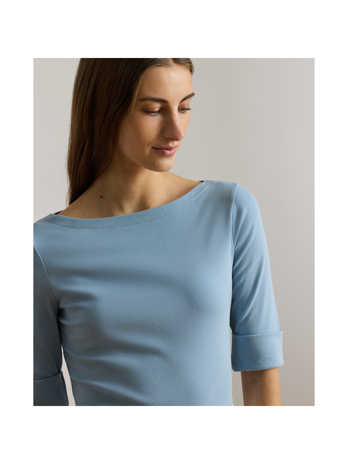 Женские футболки Ralph Lauren Stretch Cotton Boatneck Tee — фото 3