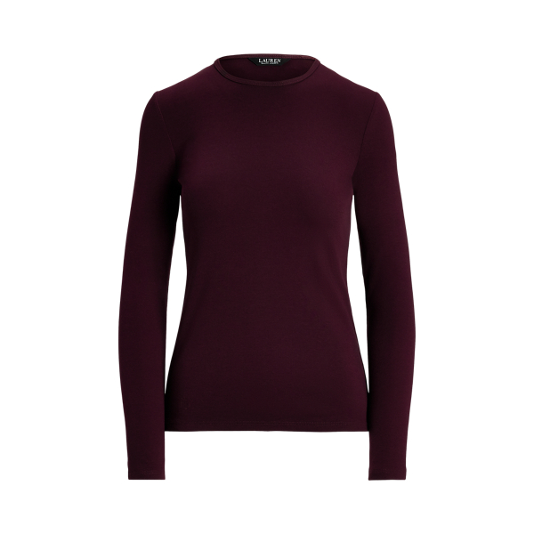 Cotton-Blend Long-Sleeve Top
