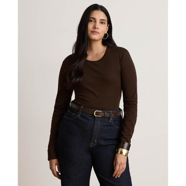 Stretch Cotton Long-Sleeve Tee