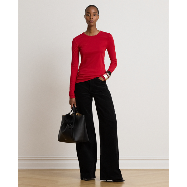 Stretch Cotton Long-Sleeve Tee