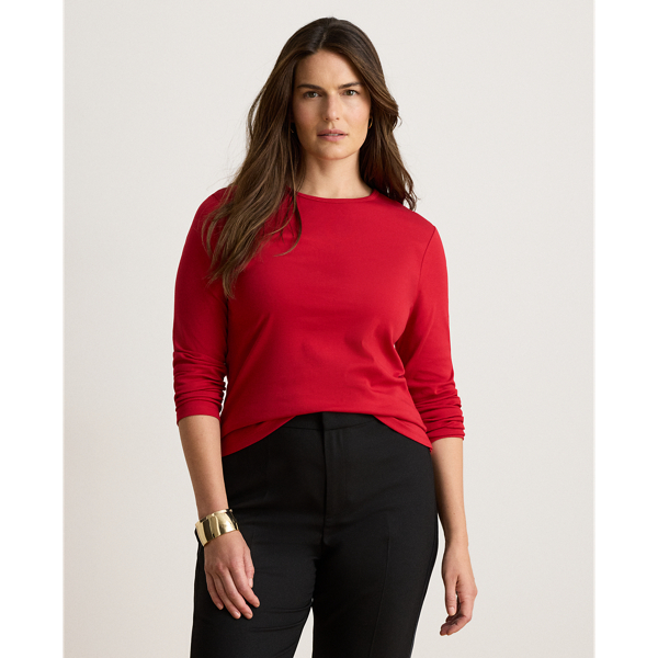Stretch Cotton Long-Sleeve Tee