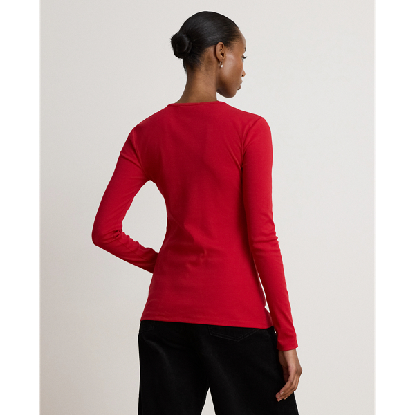Stretch Cotton Long-Sleeve Tee