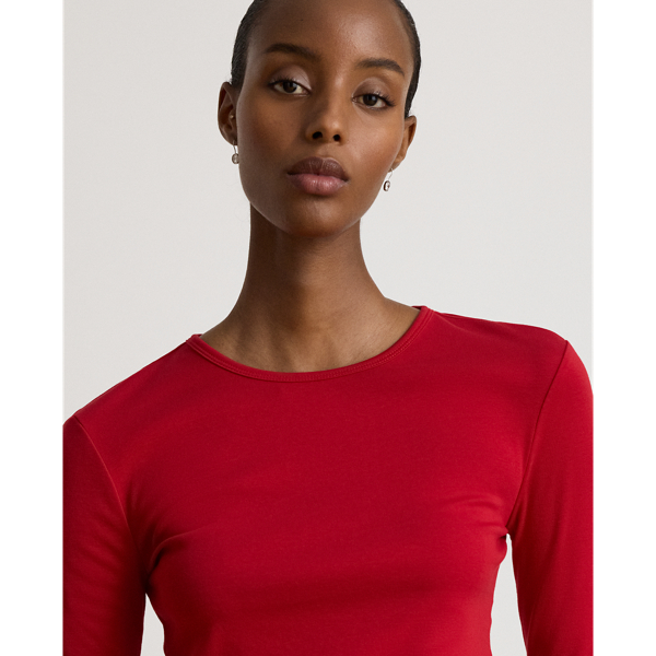Stretch Cotton Long-Sleeve Tee