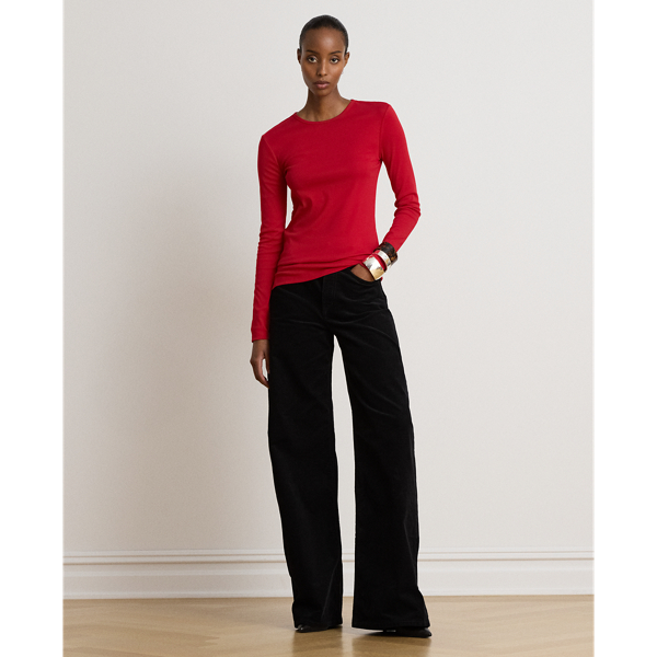 Stretch Cotton Long-Sleeve Tee