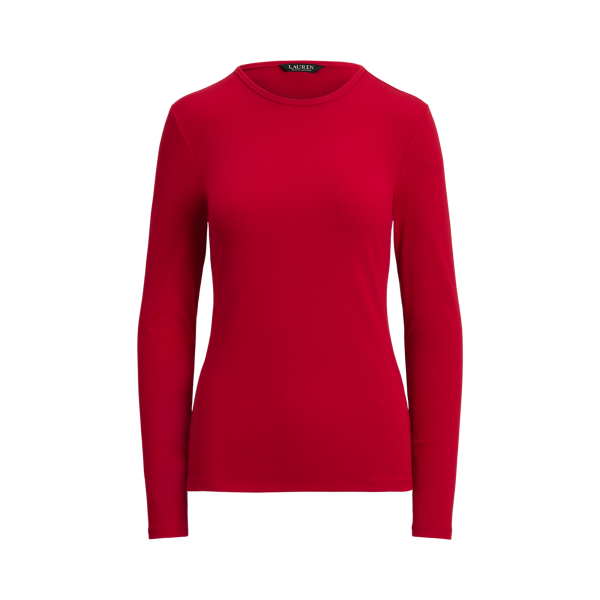 Stretch Cotton Long-Sleeve Tee