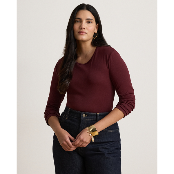 Stretch Cotton Long-Sleeve Tee