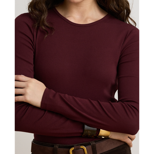 Stretch Cotton Long-Sleeve Tee