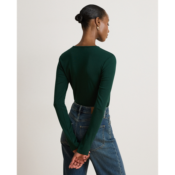 Stretch Cotton Long-Sleeve Tee