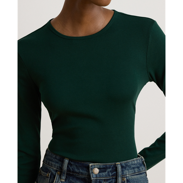 Stretch Cotton Long-Sleeve Tee