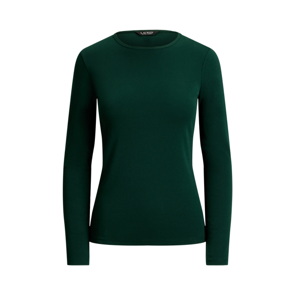 Stretch Cotton Long-Sleeve Tee