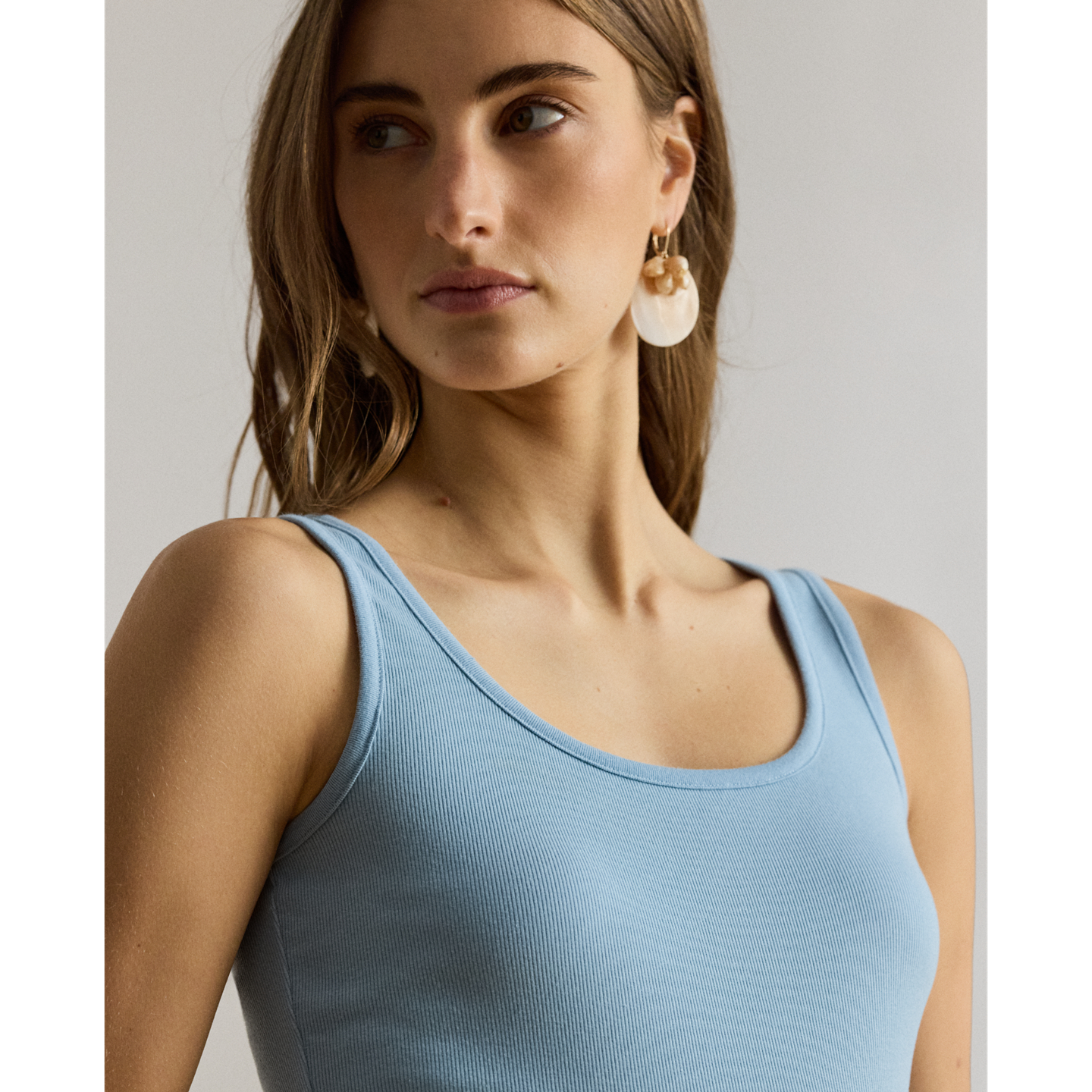 Женский топ Ralph Lauren Stretch Cotton, цвет: Синий — фото 3