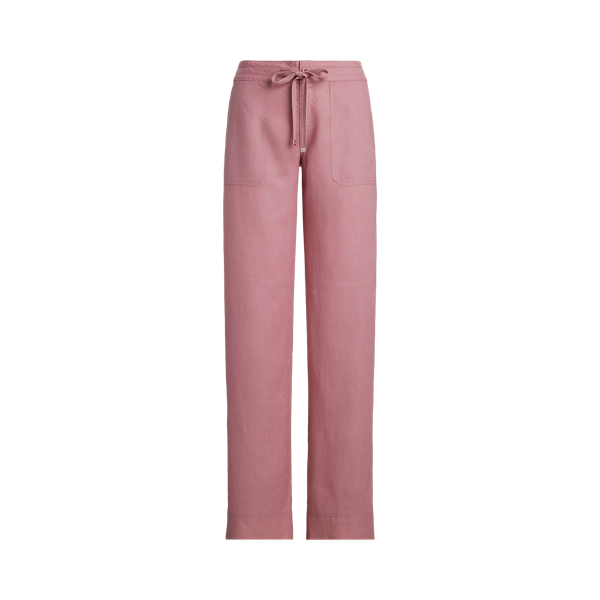 Pantalon jambe large en lin