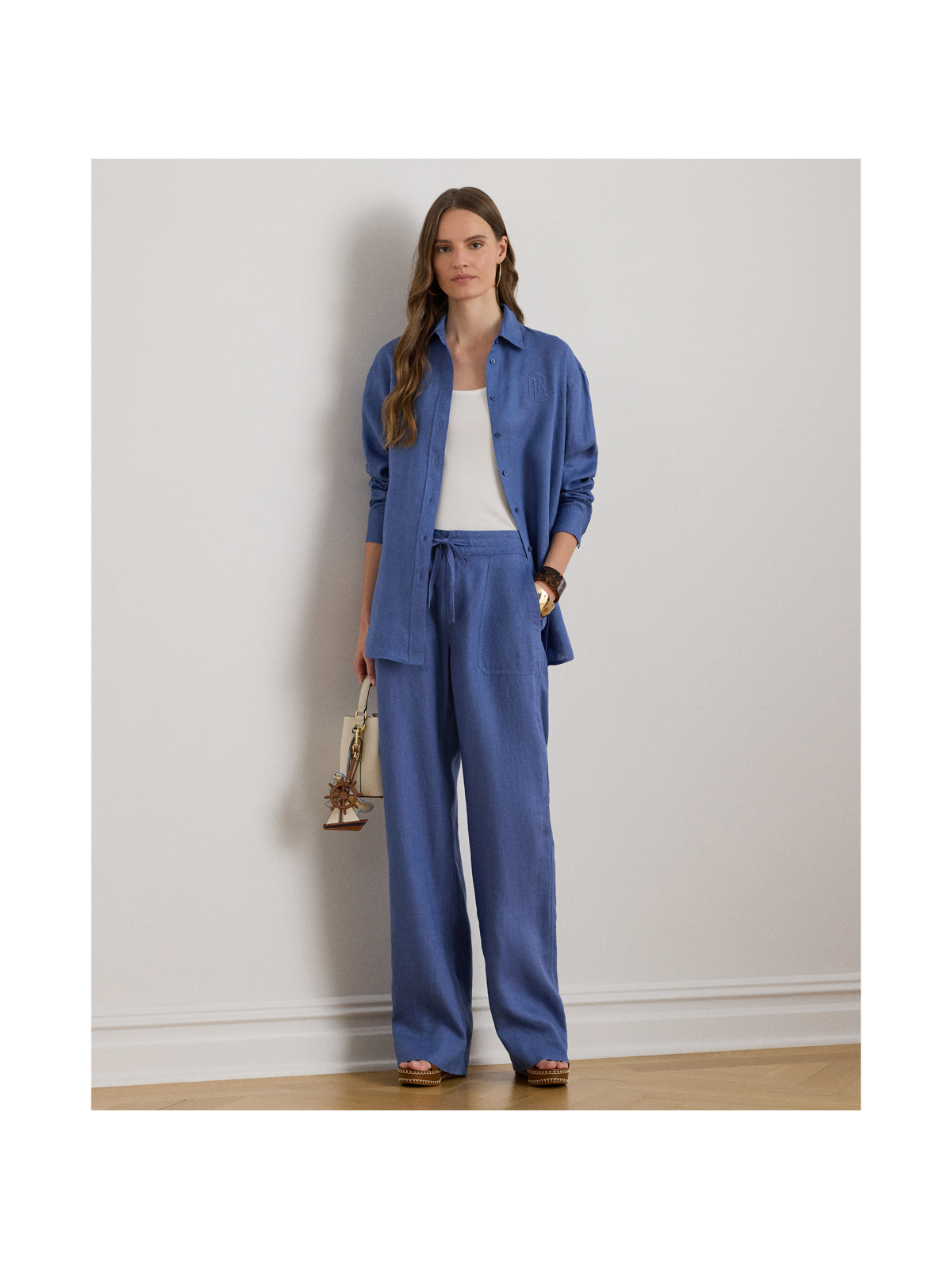 Женские брюки Ralph Lauren Linen Wide-Leg Pant — фото 5