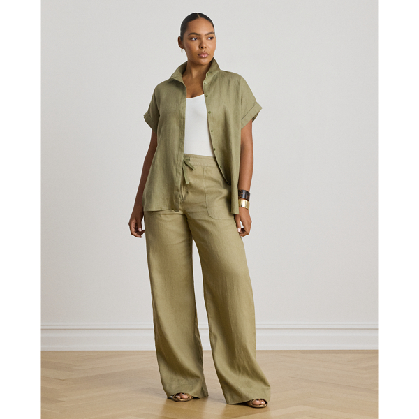 Light Agave Linen Wide Leg Pant Lauren 7