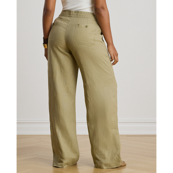 Light Agave Linen Wide Leg Pant Lauren 9