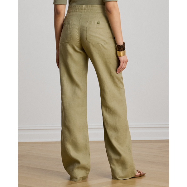 Light Agave Linen Wide Leg Pant Lauren 5