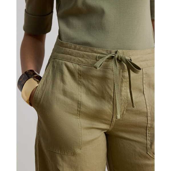 Light Agave Linen Wide Leg Pant Lauren 6