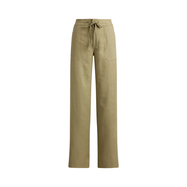 Light Agave Linen Wide Leg Pant Lauren 2