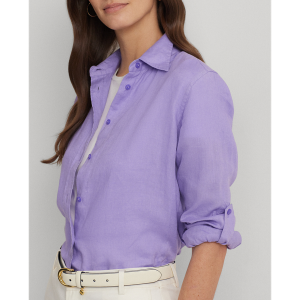 Wild Lavender Linen Shirt Lauren 6